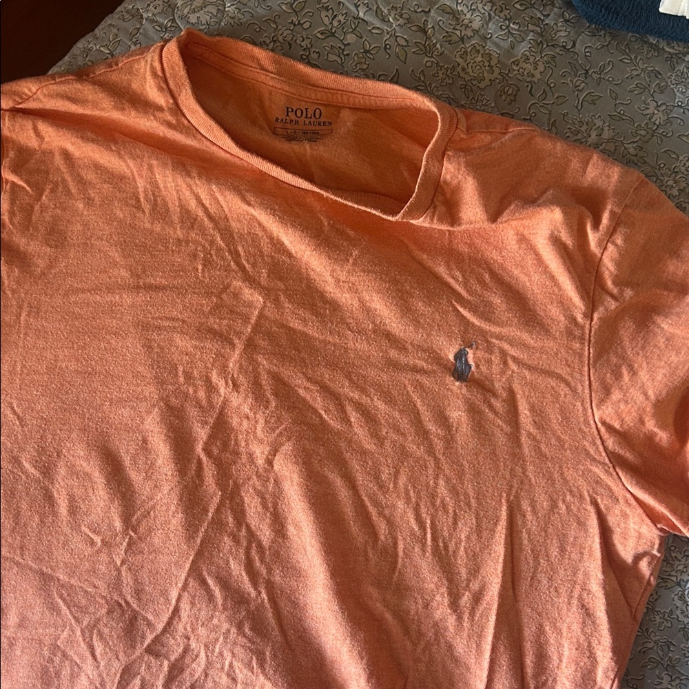Vintage Polo by Ralph Lauren Men's Short Sleeve Tee in Orange
